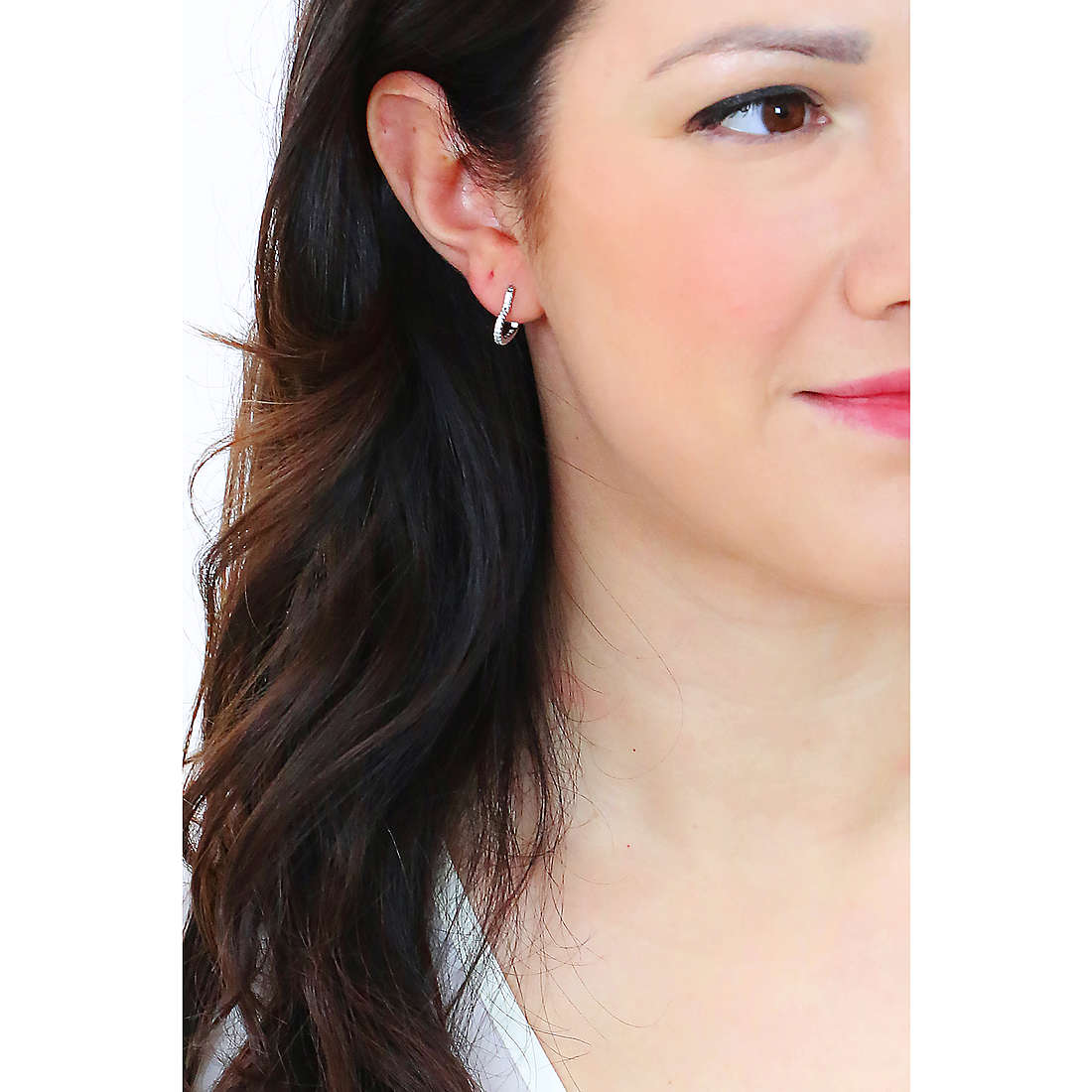 Michael Kors earrings woman MKC1336AN040 wearing