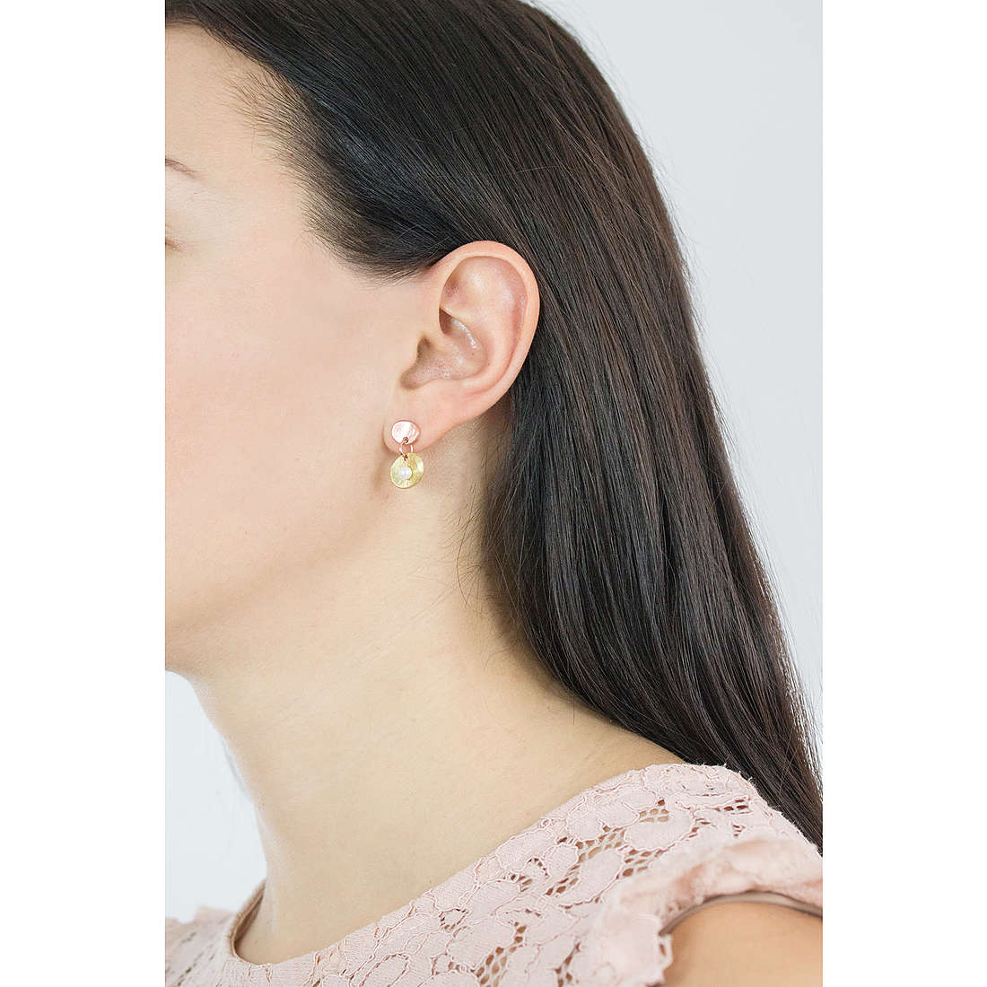 Ottaviani earrings woman 500155O wearing