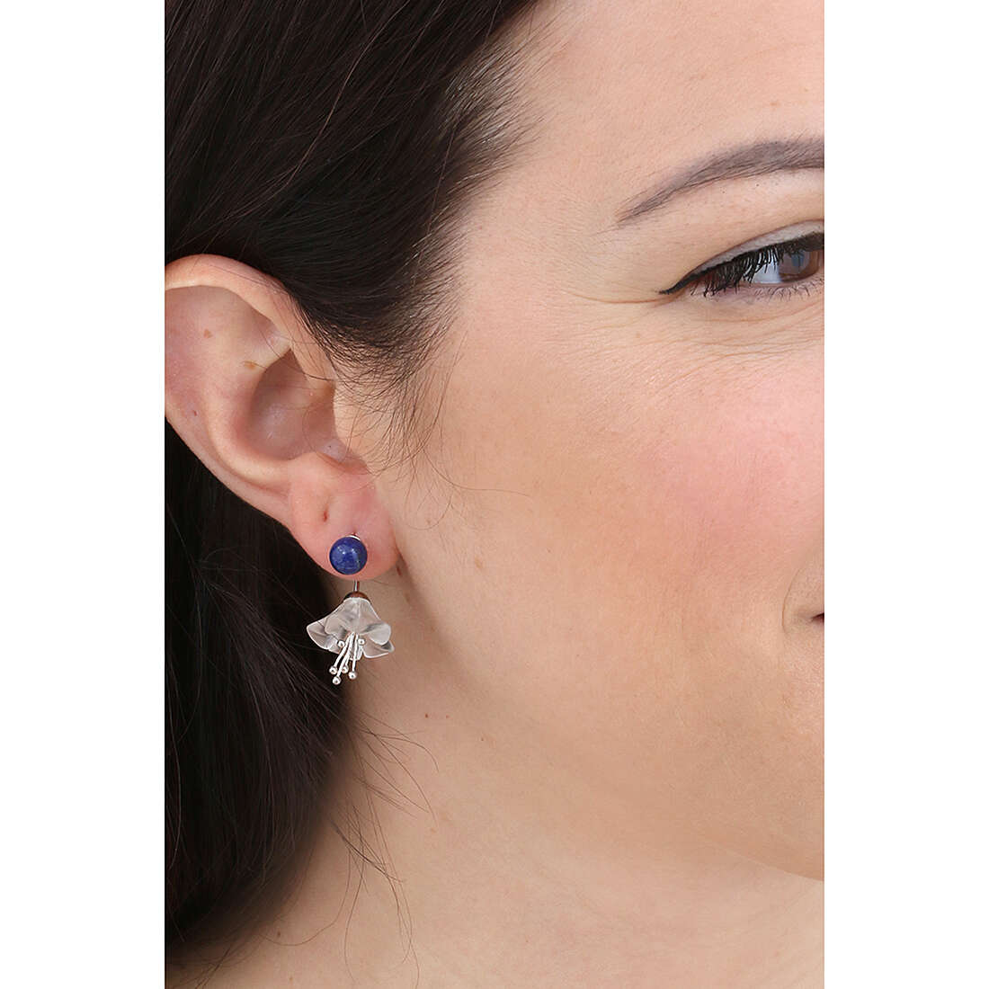 Ottaviani earrings woman 600136O wearing