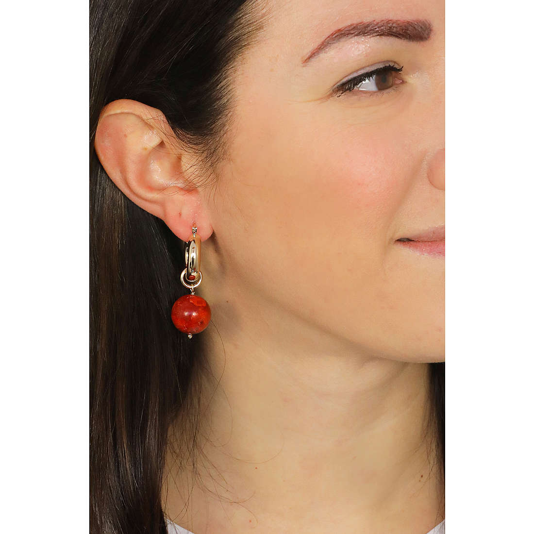 Ottaviani earrings Moda woman 500586O wearing