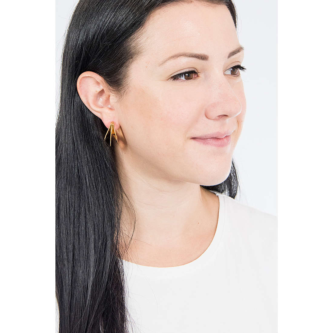 PDPaola earrings woman AR01-125-U wearing