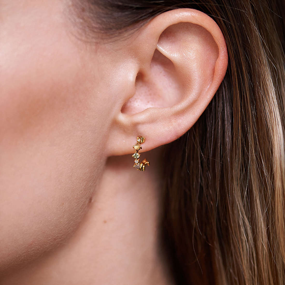 PDPaola earrings Atelier woman AR01-220-U wearing