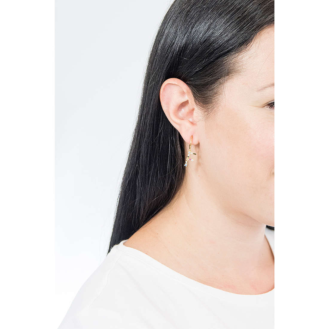 PDPaola earrings I Am woman AR01-256-U wearing