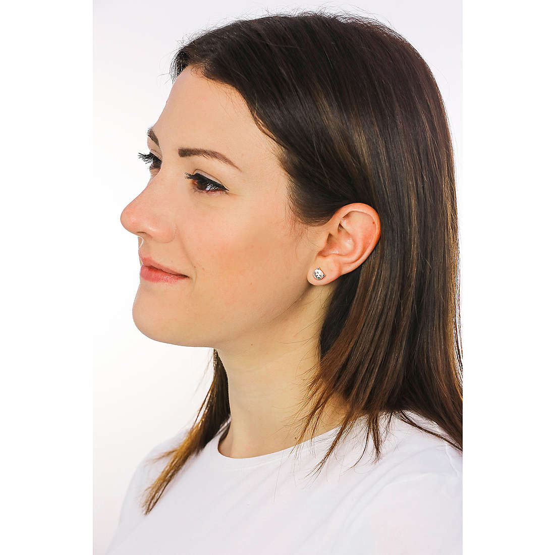 Sagapò earrings Click woman SCK155 wearing