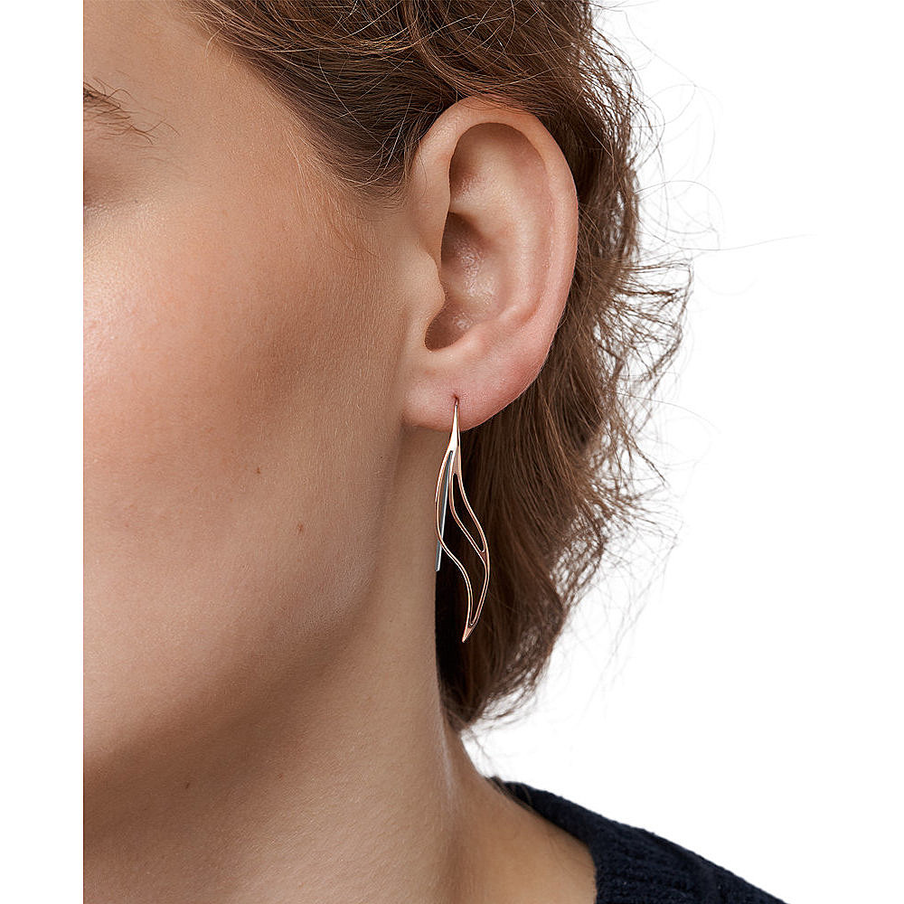 Skagen earrings Agnethe woman SKJ1537791 wearing