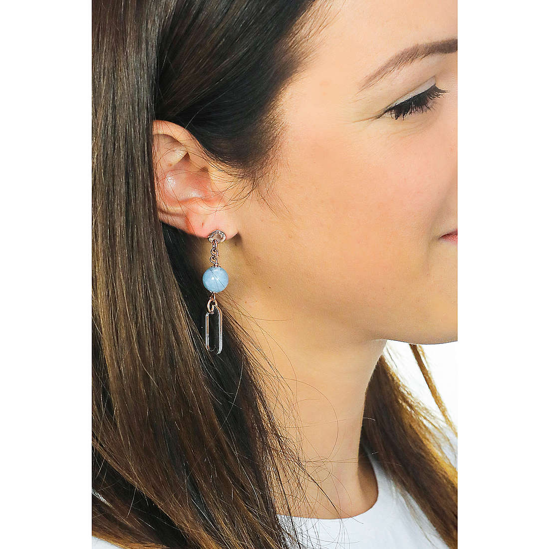 Sovrani earrings Cristal Magique woman J4841 wearing