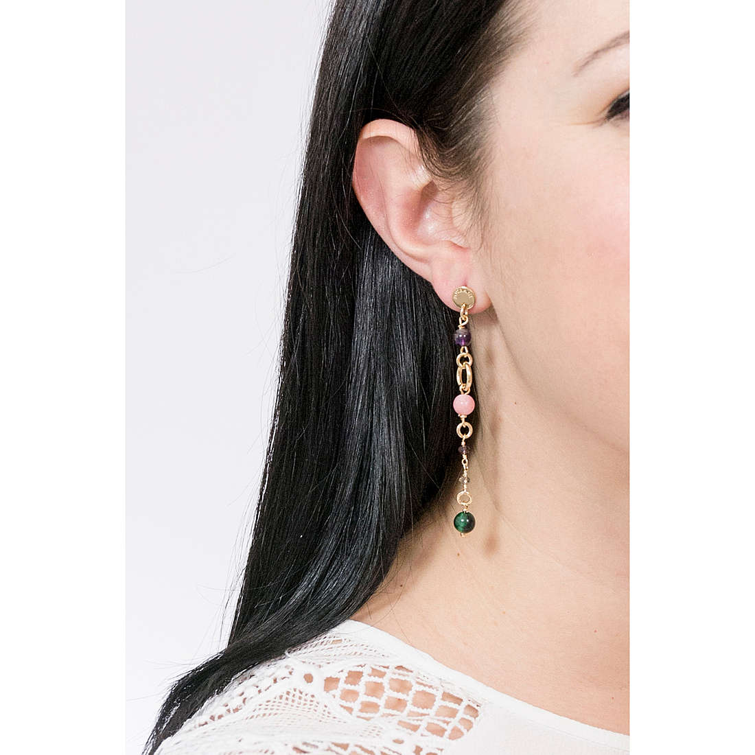 Sovrani earrings Cristal Magique woman J5575 wearing