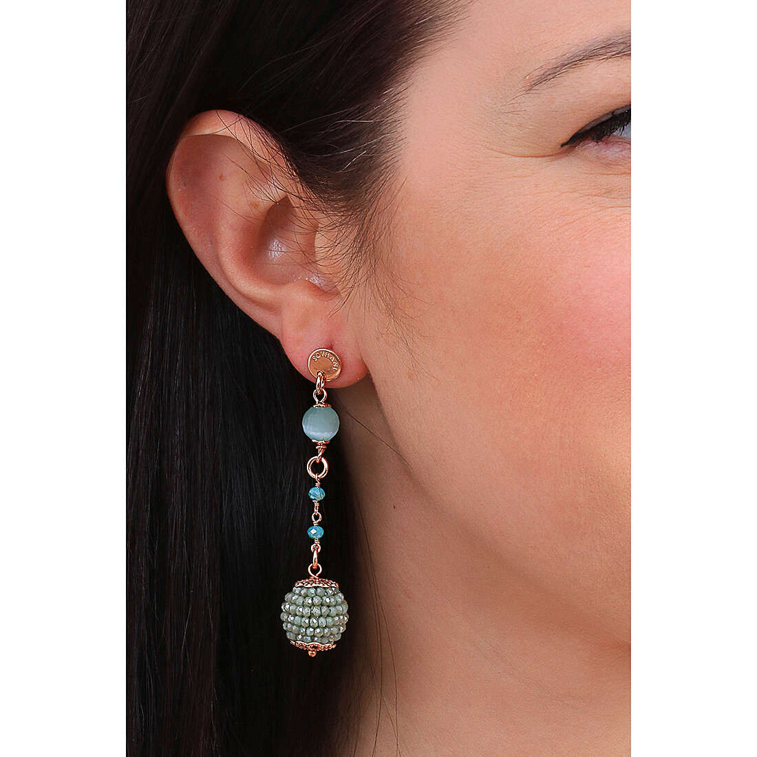 Sovrani earrings Cristal Magique woman J5744 wearing