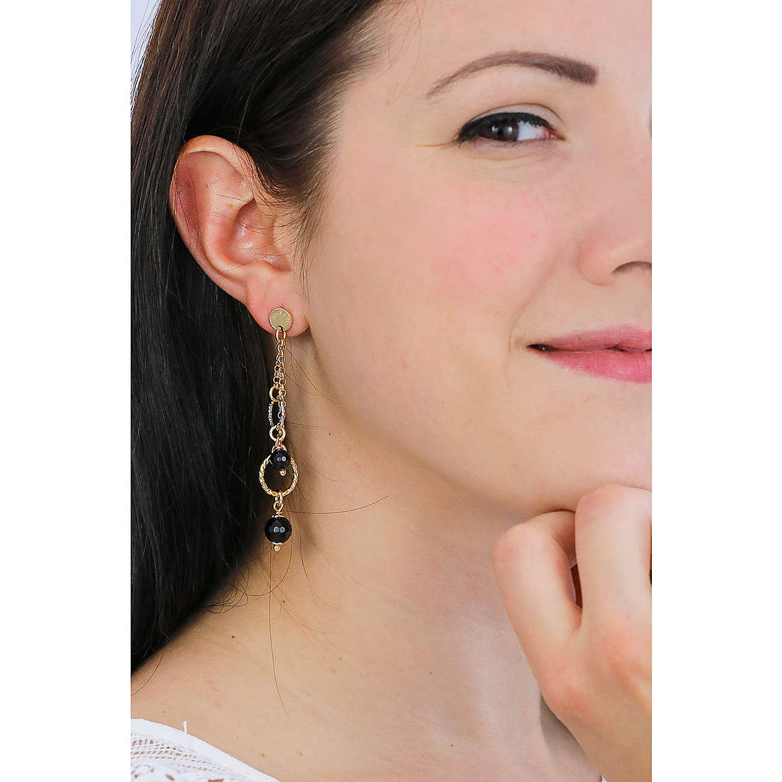 Sovrani earrings Cristal Magique woman J6106 wearing