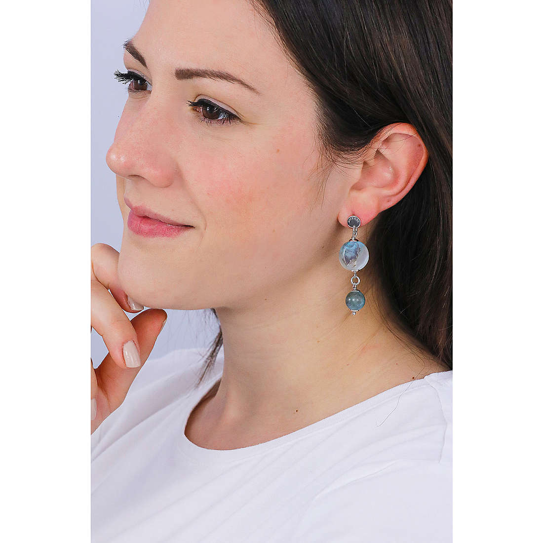 Sovrani earrings Cristal Magique woman J6118 wearing