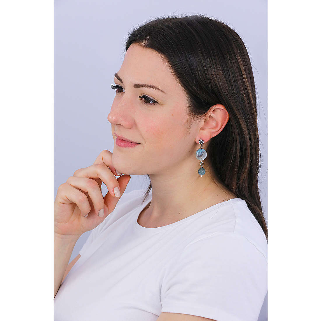 Sovrani earrings Cristal Magique woman J6118 wearing