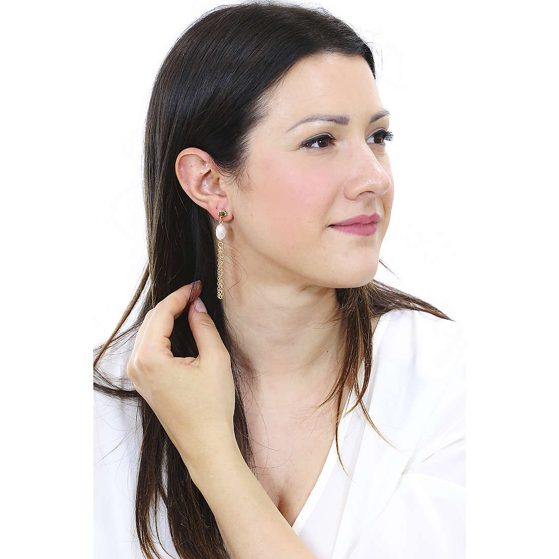 Sovrani earrings Cristal Magique woman J6443 wearing
