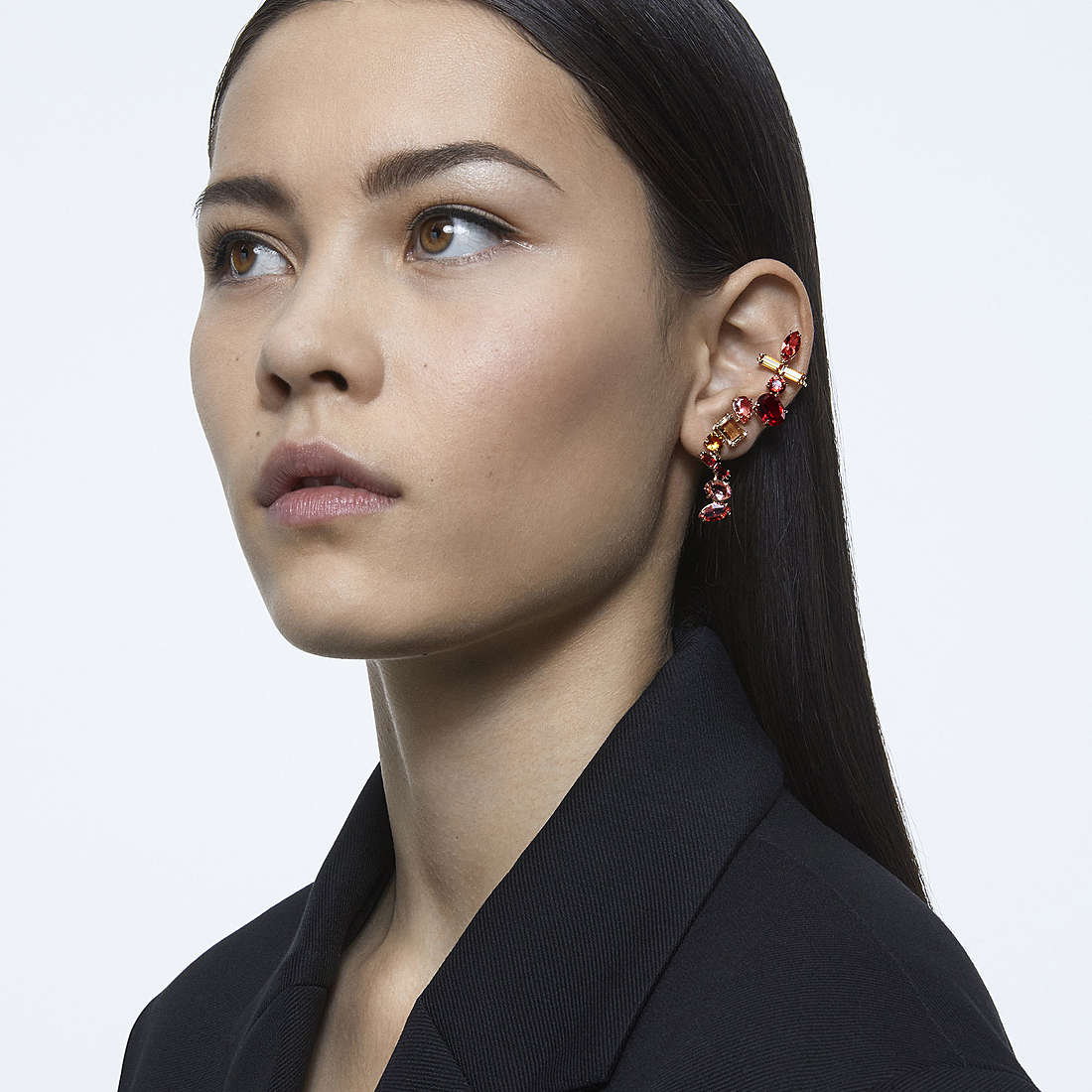 Swarovski earrings Gema woman 5600762 wearing