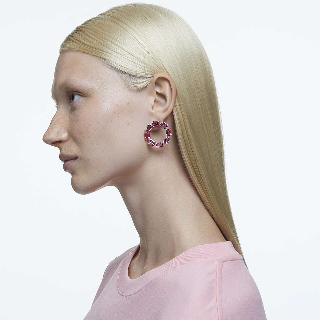 Swarovski earrings Millenia woman 5614296 wearing