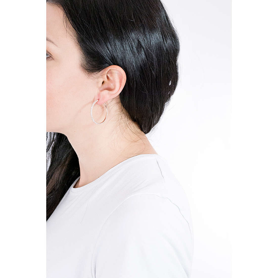 Swarovski earrings Stone woman 5383938 wearing