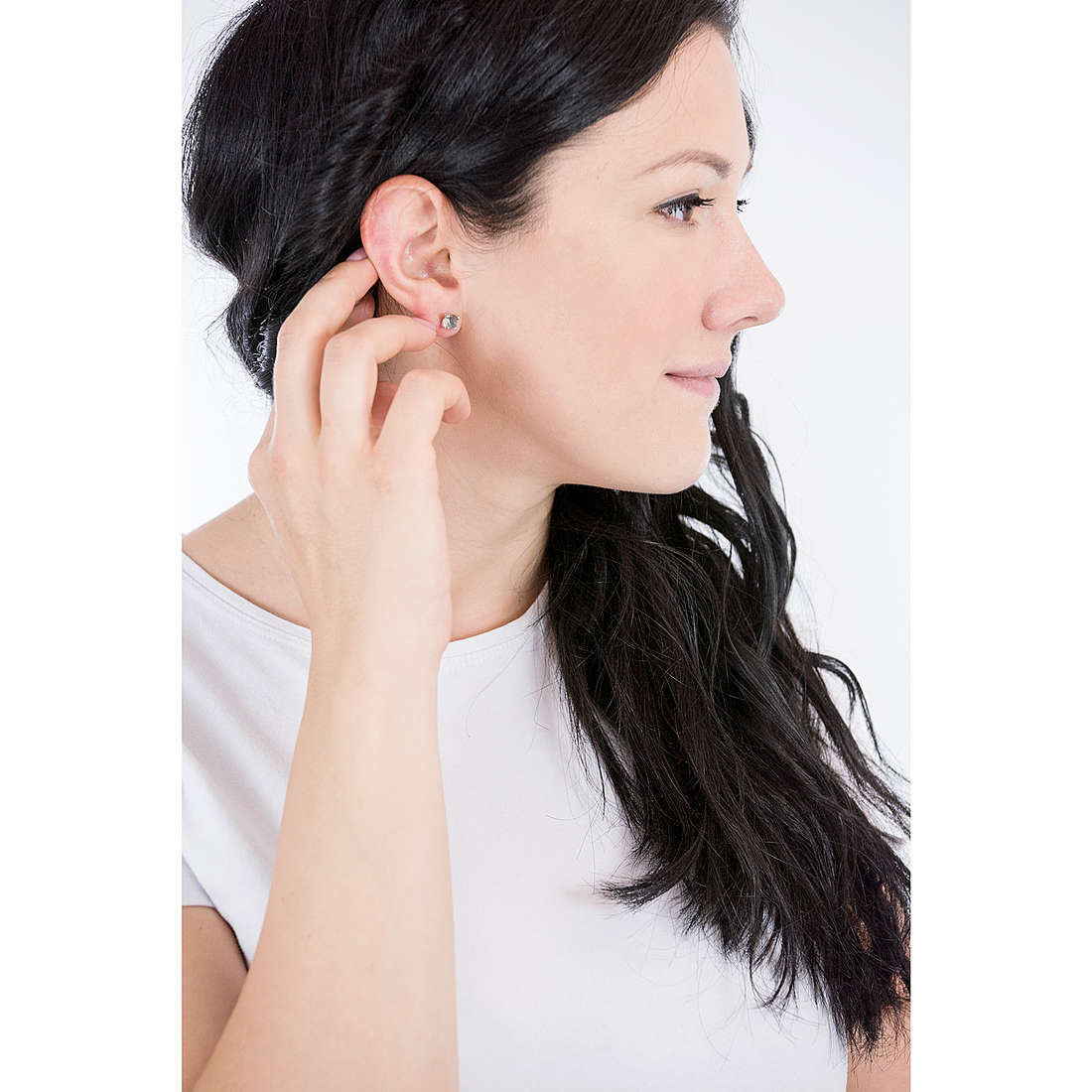 TI SENTO MILANO earrings woman 7768GG wearing