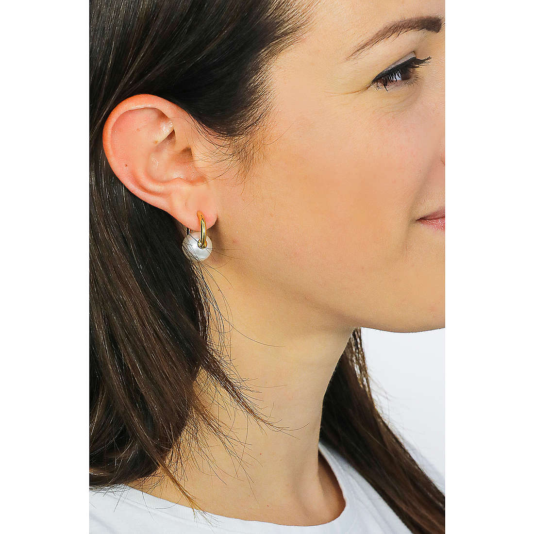 TI SENTO MILANO earrings woman 7850PW wearing