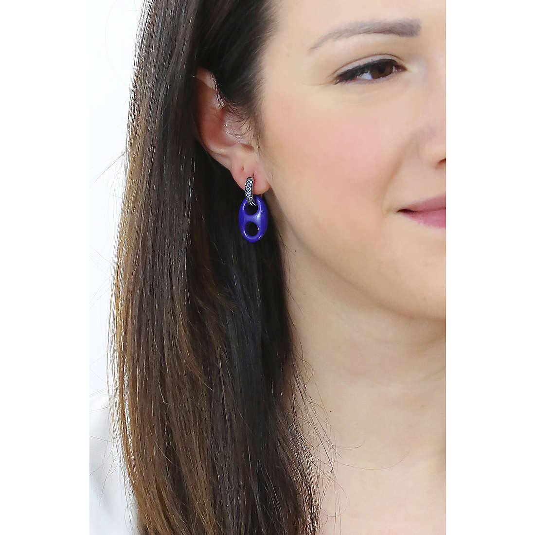 TI SENTO MILANO earrings woman 7880BL wearing