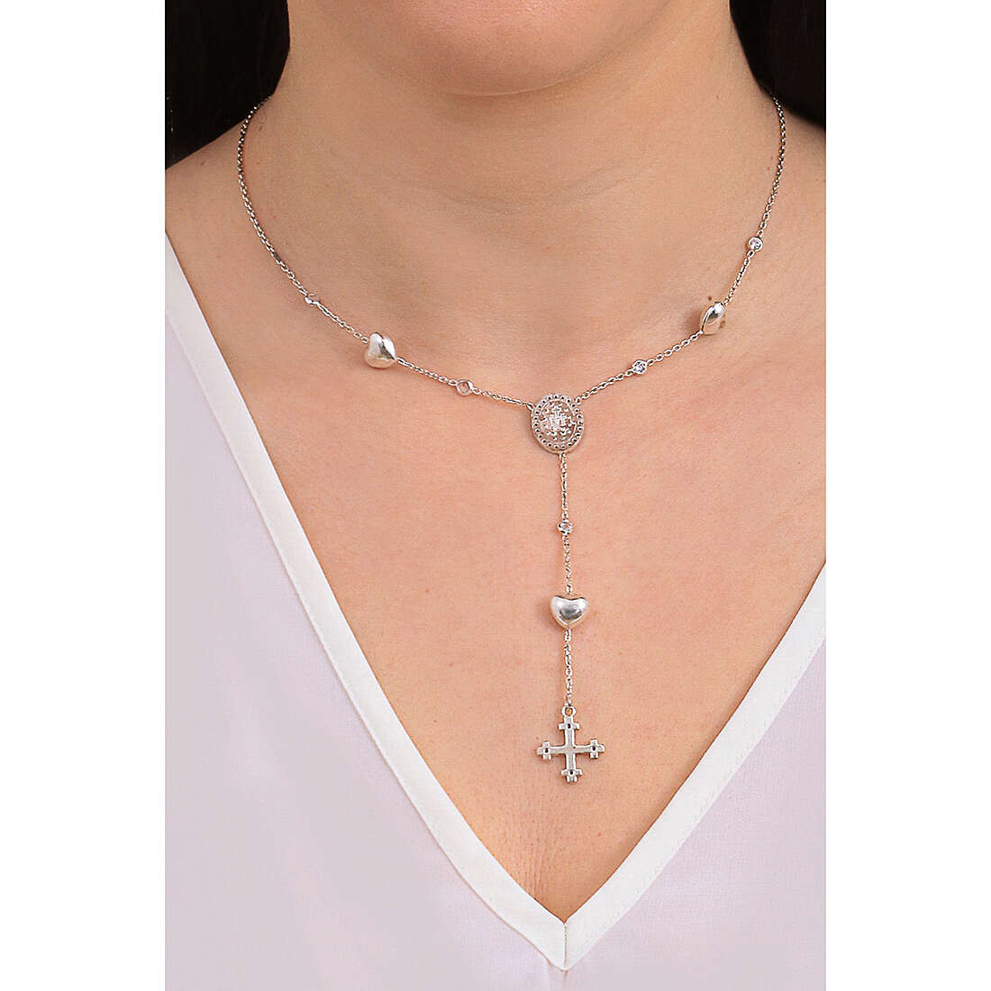 Ottaviani necklaces woman 600069C wearing