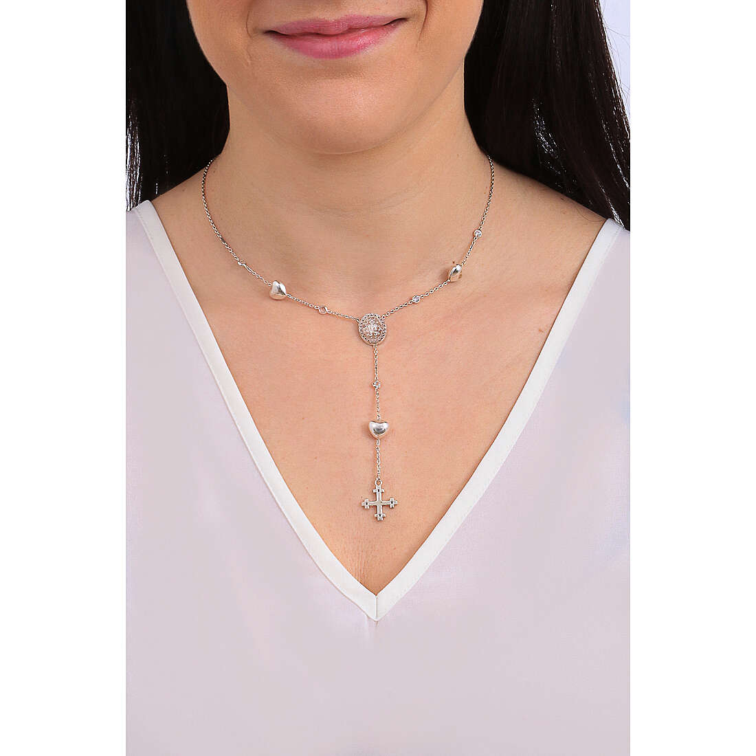 Ottaviani necklaces woman 600069C wearing