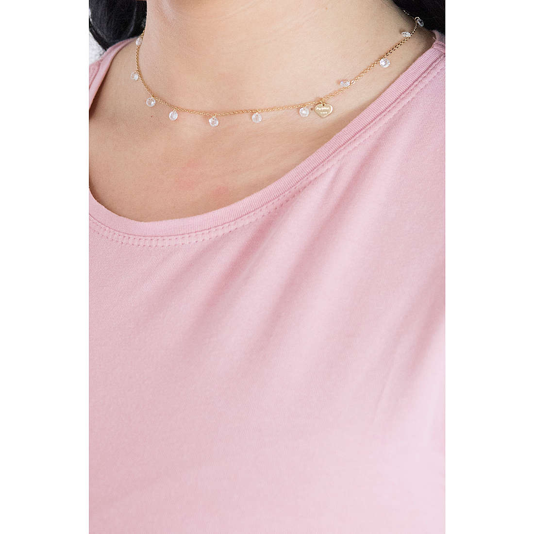 Rebecca necklaces Lucciole woman SLCKOB06 wearing