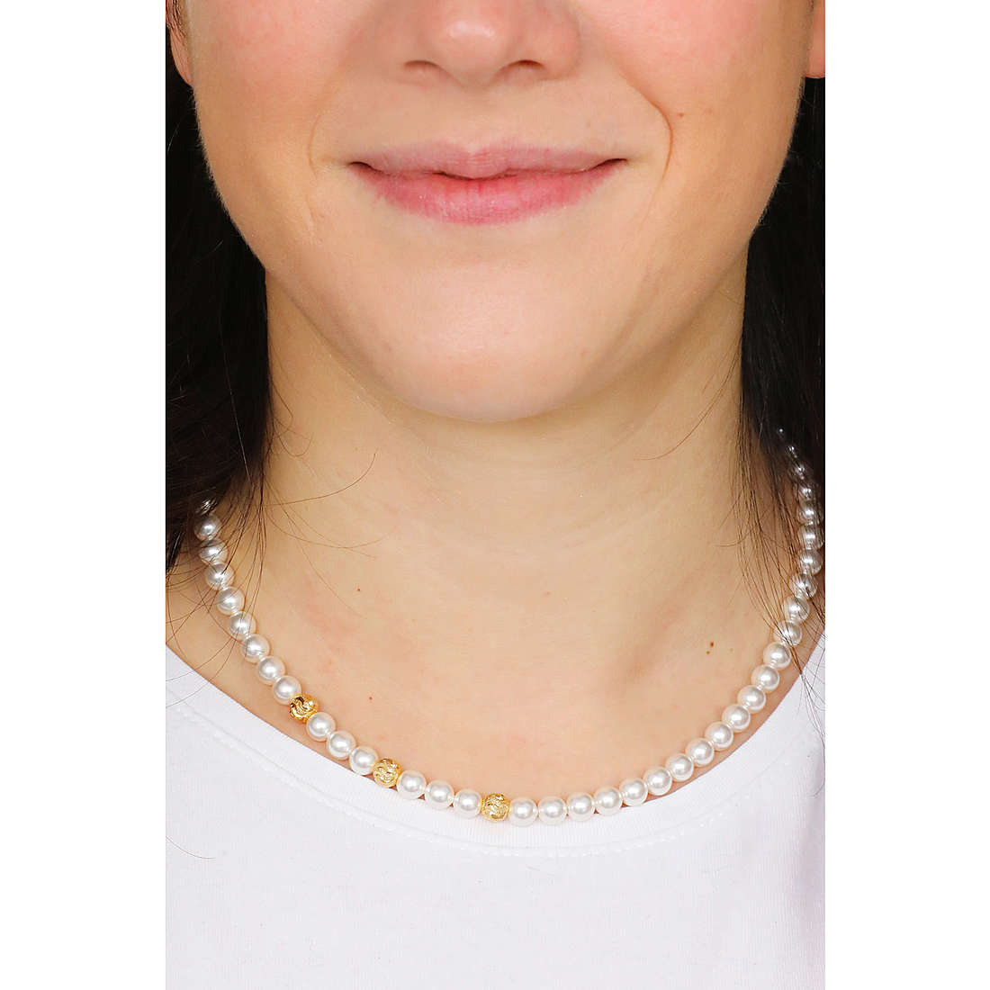 Boccadamo necklaces Perle woman GR650D wearing