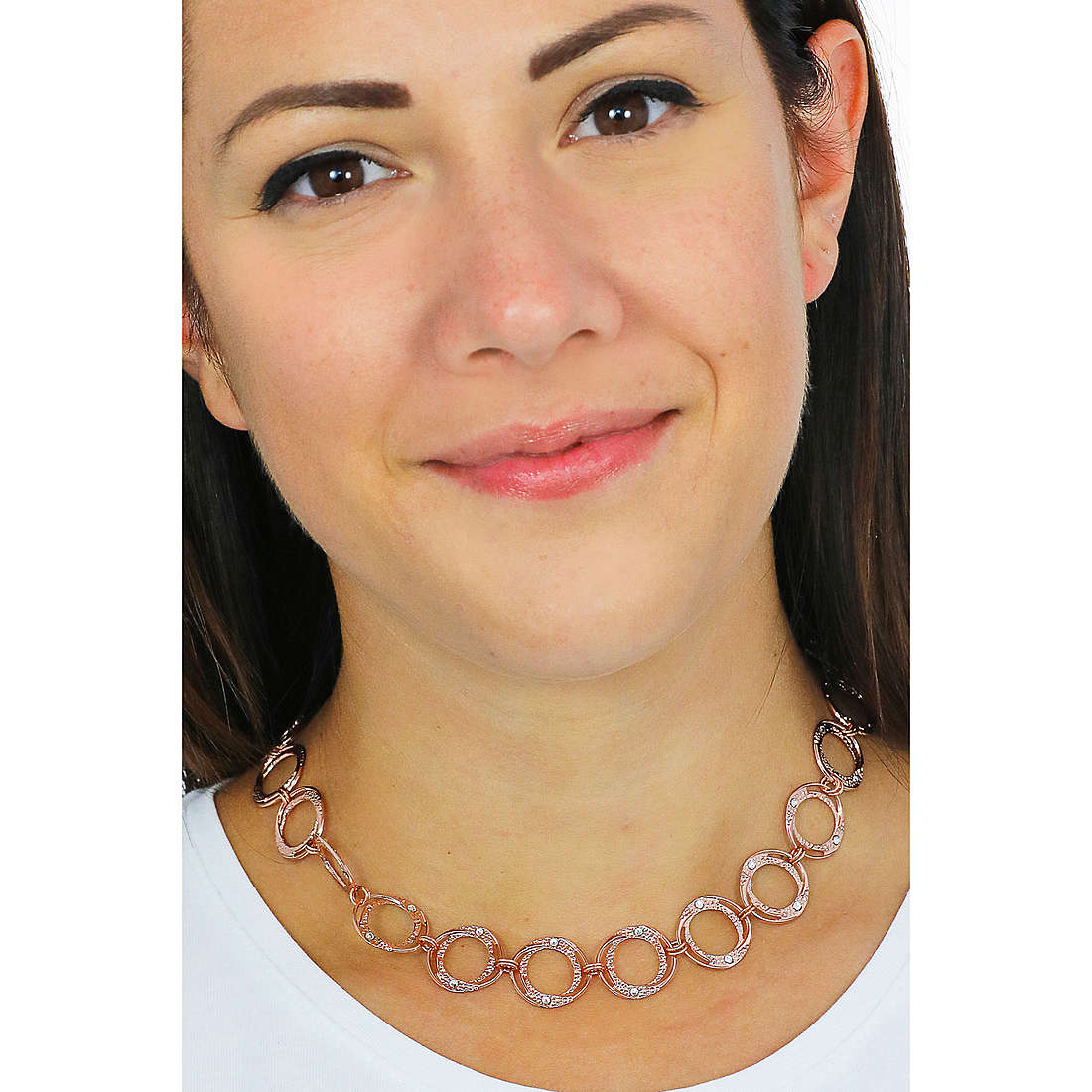 Boccadamo necklaces Magic Circle woman XGR589RS wearing