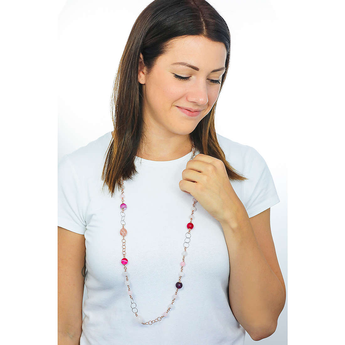 Sovrani necklaces Cristal Magique woman J3663 wearing