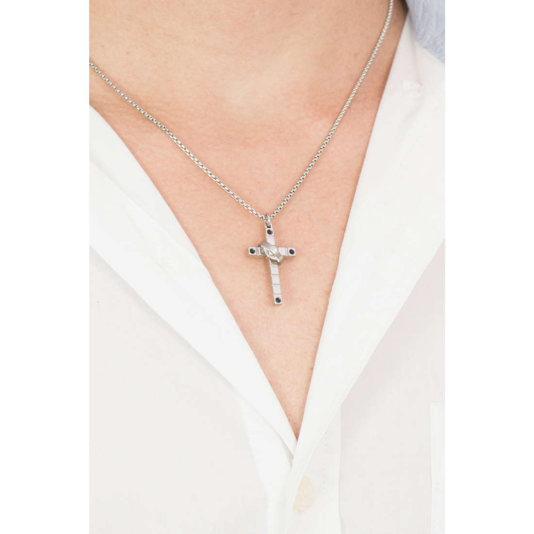 2Jewels necklaces Faith man 251432 wearing