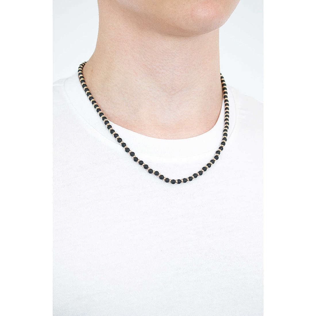 Breil necklaces Black Onyx man TJ2410 wearing