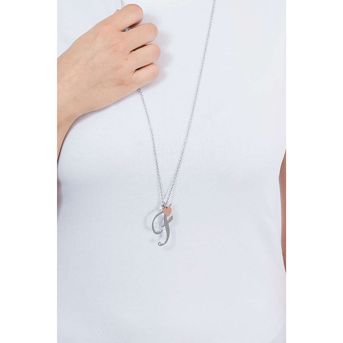 2Jewels necklaces Lettere D'Amore woman 251619F wearing
