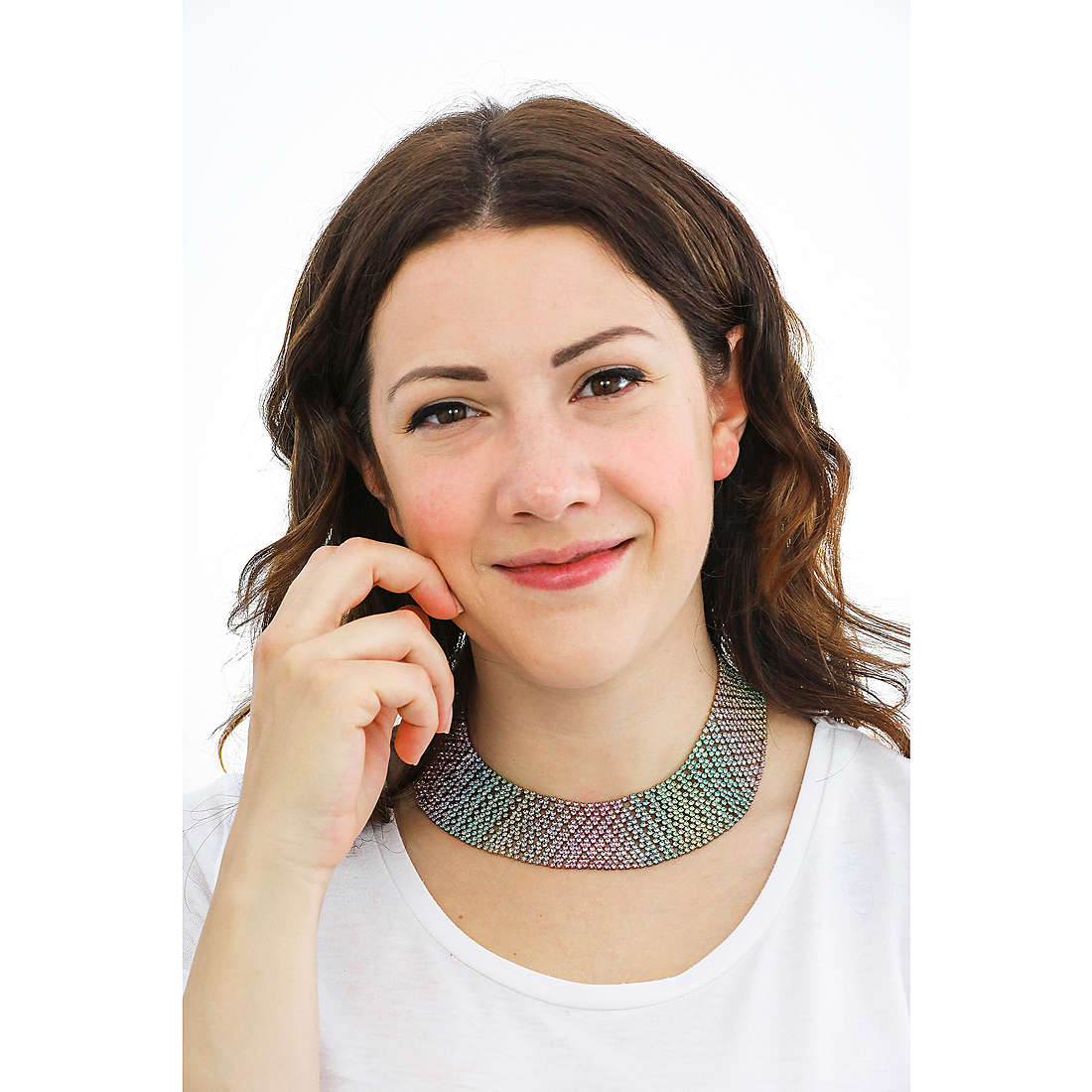 Ottaviani necklaces woman 500508C wearing