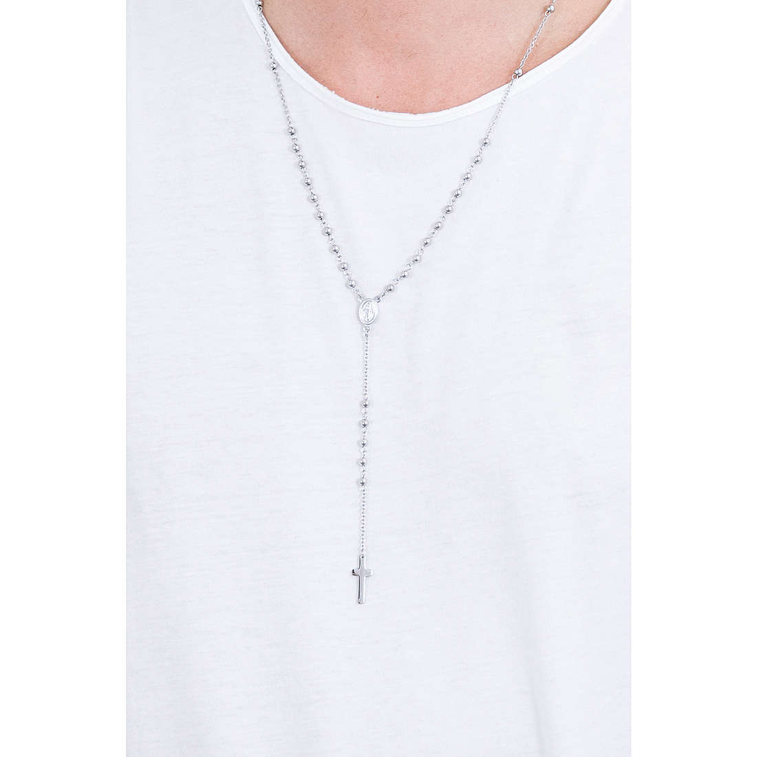 Luca Barra necklaces Religion Soul man LBCL219 wearing