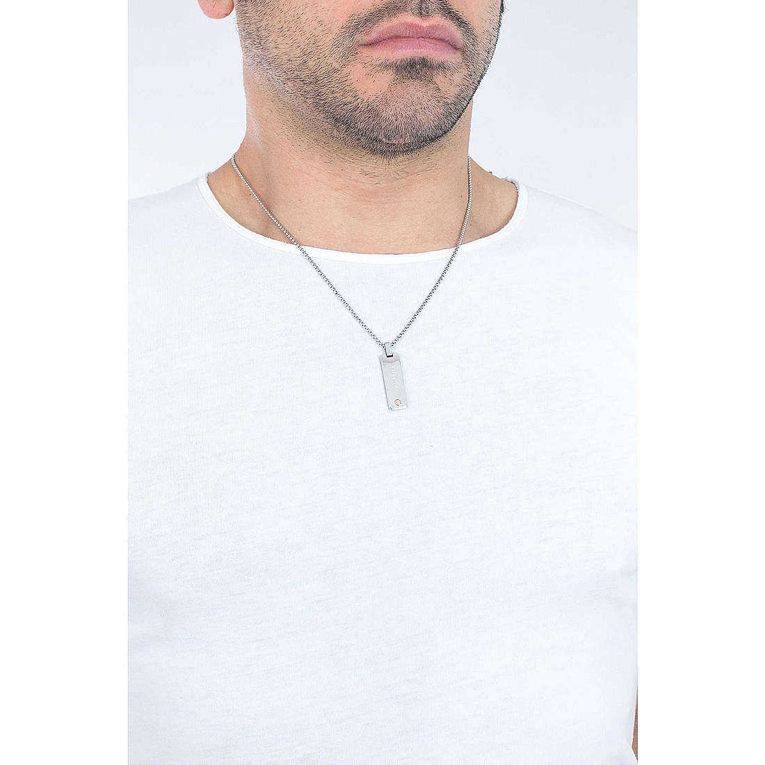 Breil necklaces Zodiac man TJ2308 wearing