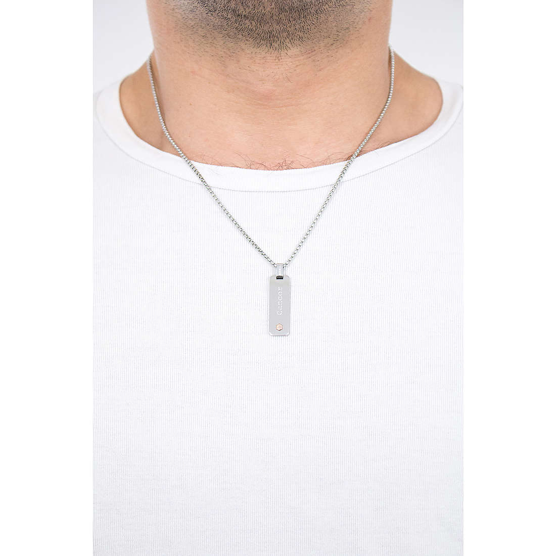 Breil necklaces Zodiac man TJ2309 wearing