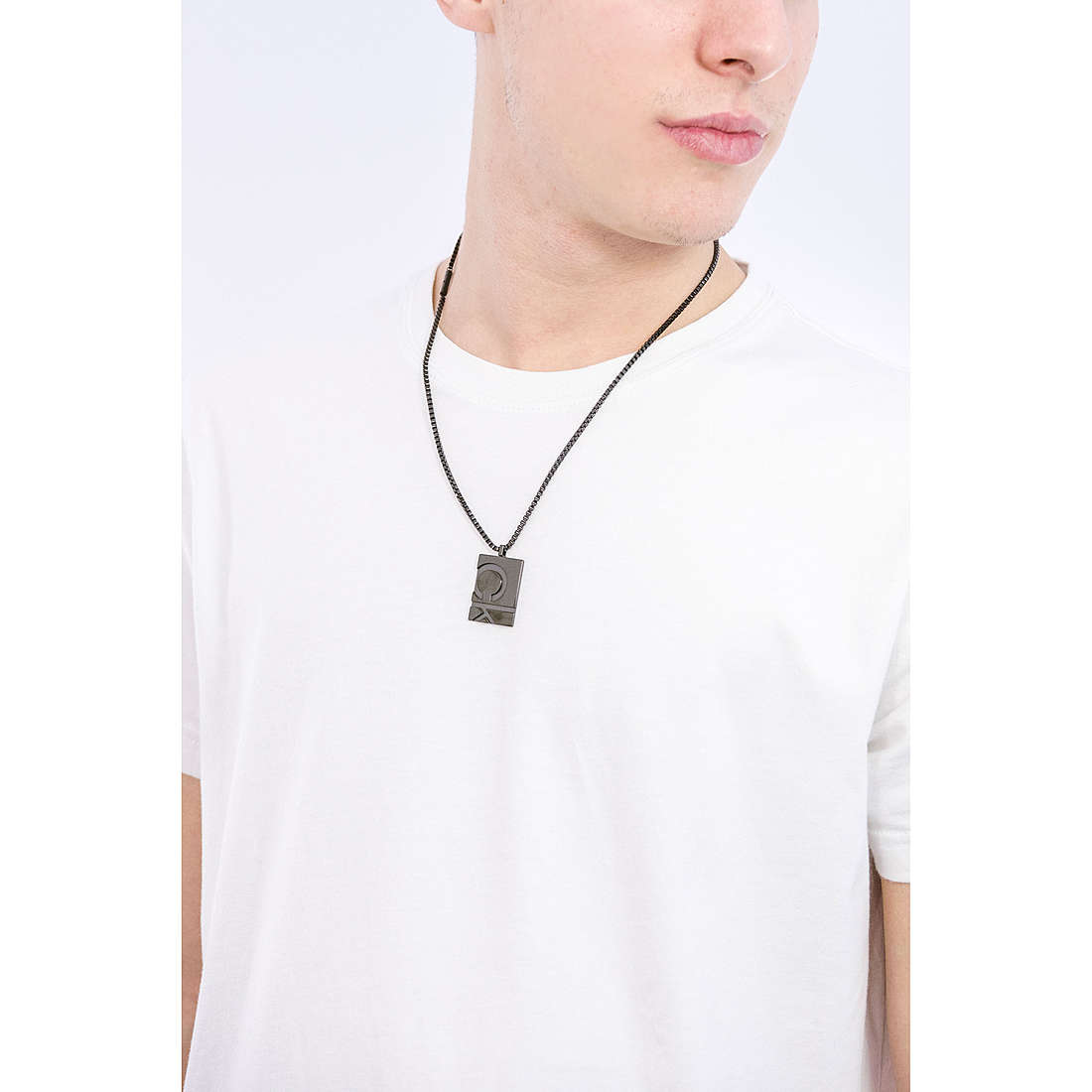 Calvin Klein necklaces man KJDUBP180100 wearing
