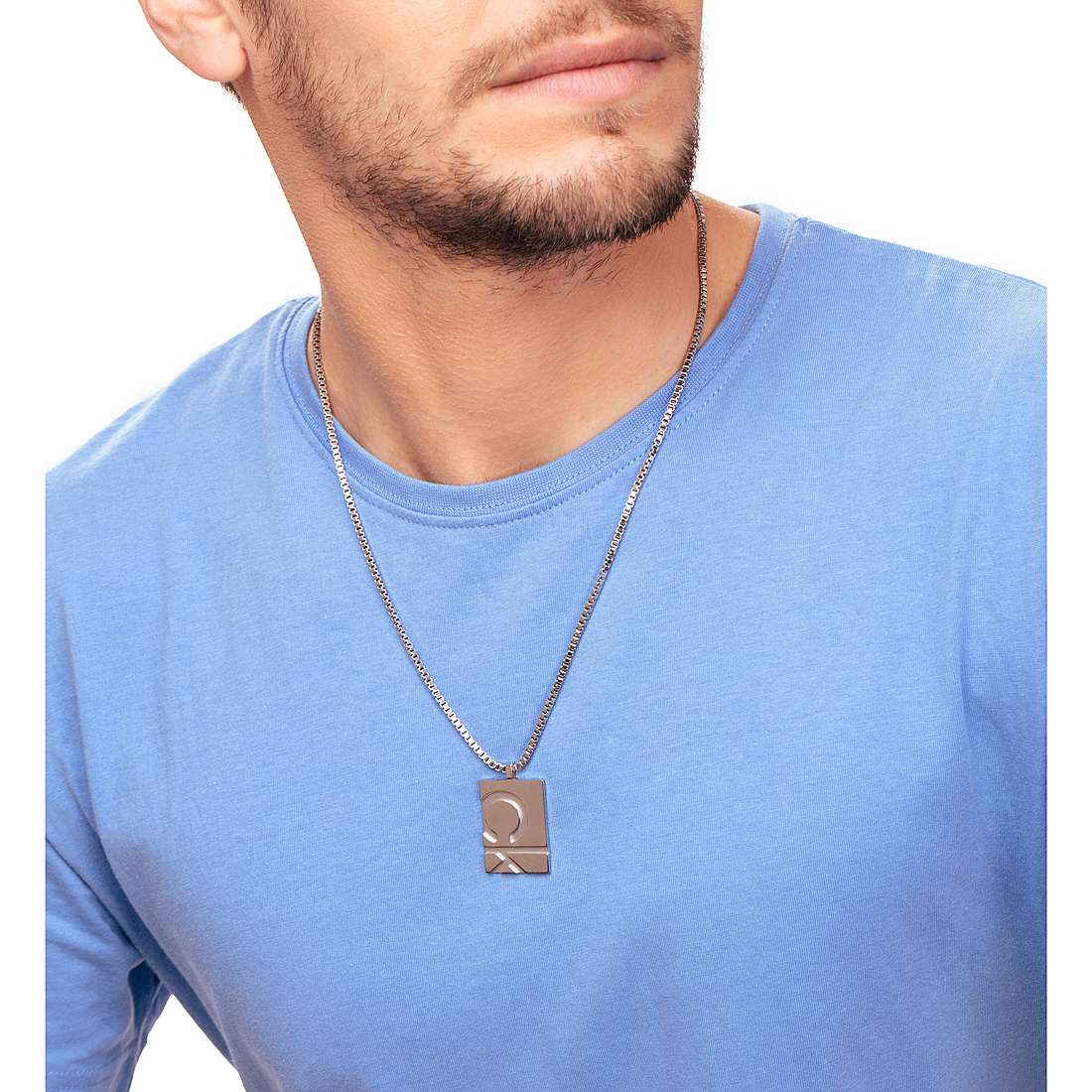 Calvin Klein necklaces man KJDUMP080100 wearing
