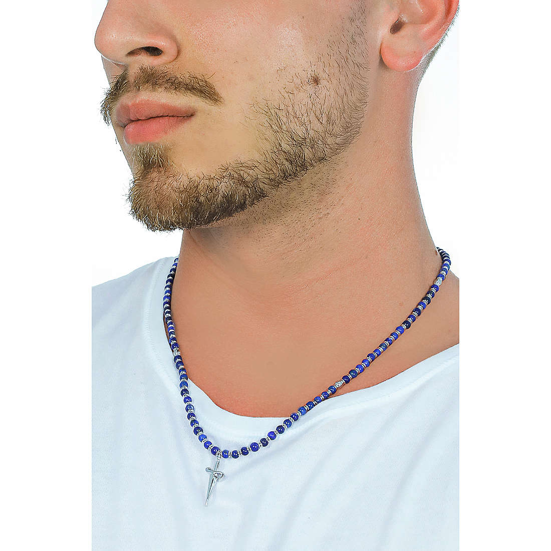 Cesare Paciotti necklaces man JPCL2124B wearing