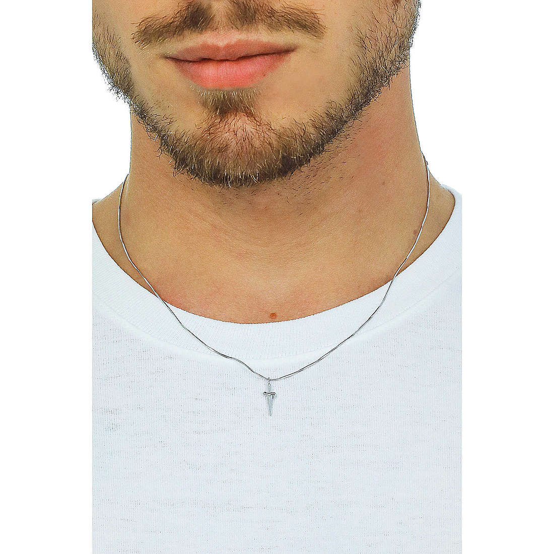 Cesare Paciotti necklaces man JPCL2142B wearing