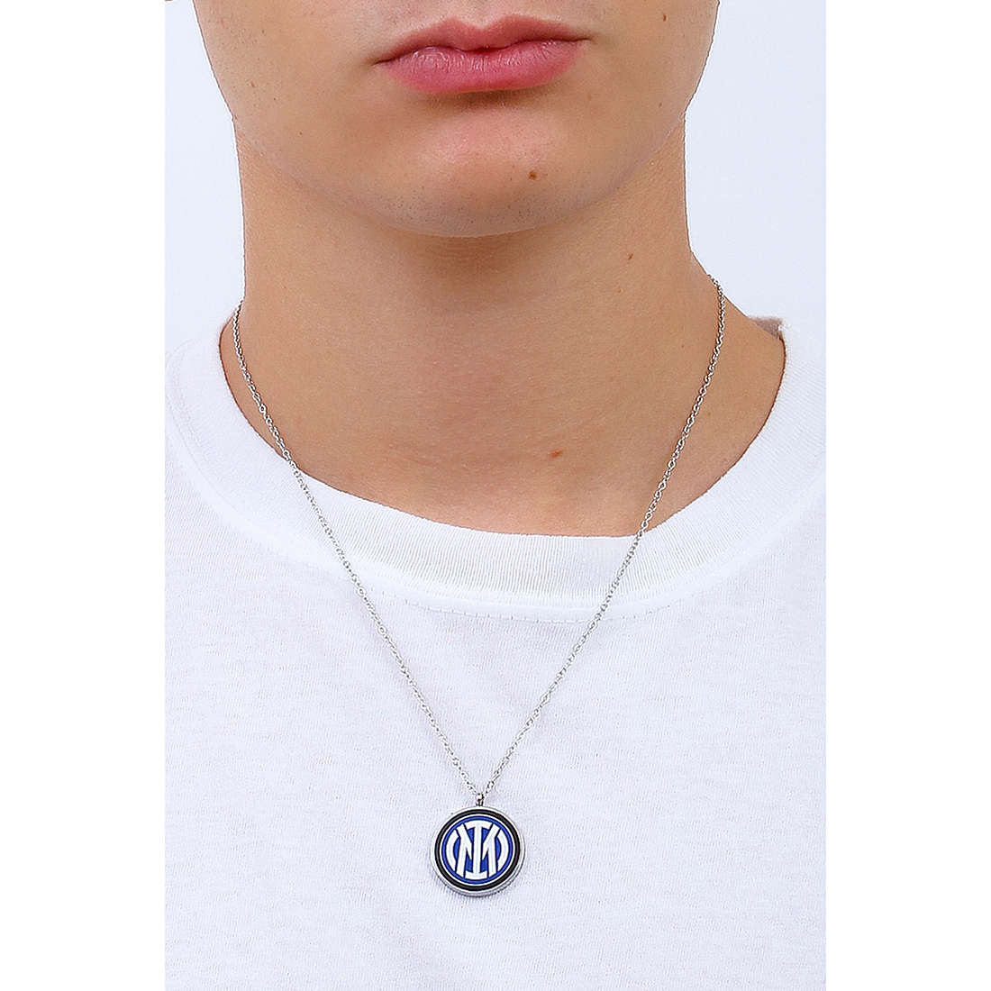 Inter necklaces Gioielli Squadre man B-IC001UAB photo wearing