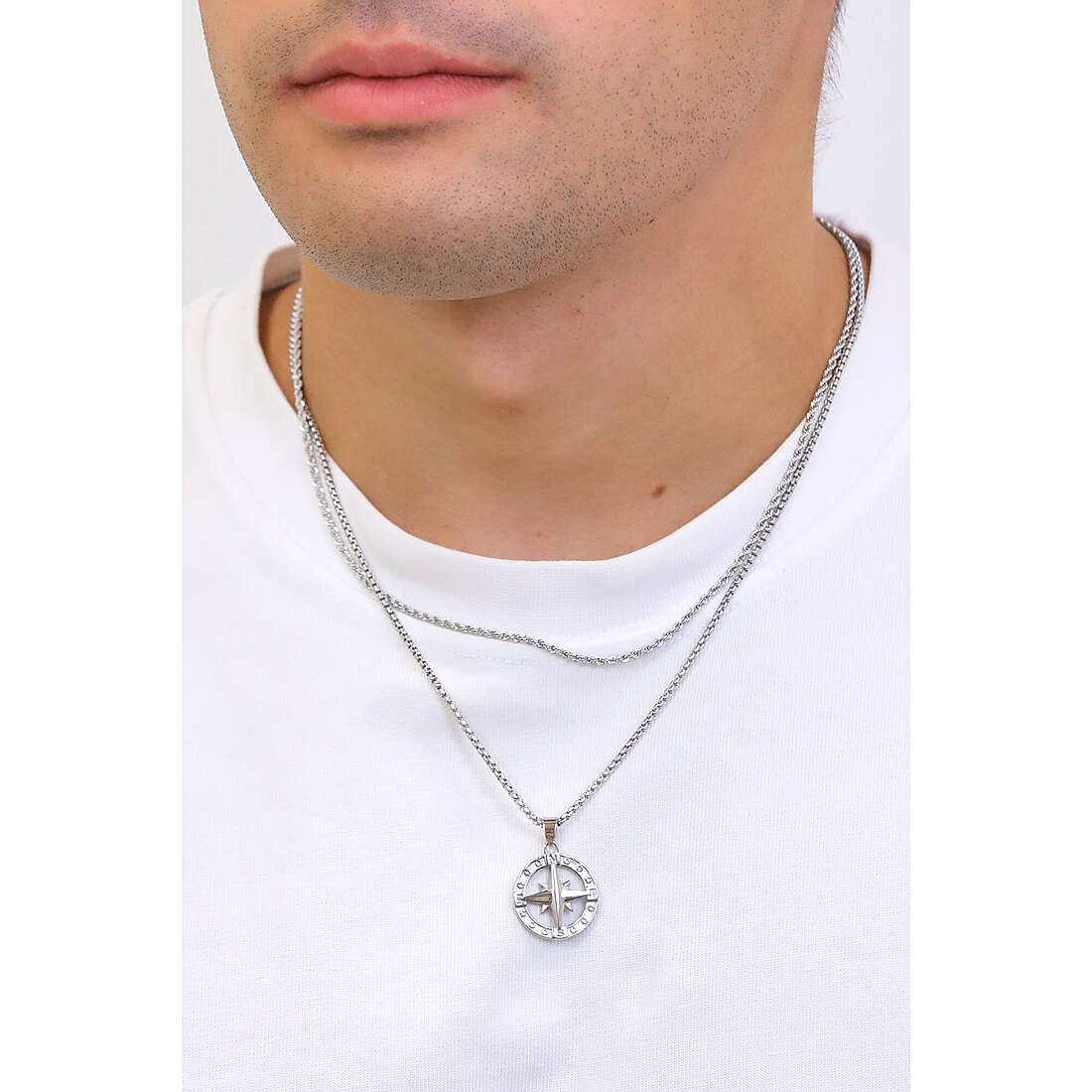 Luca Barra necklaces man CA456 wearing
