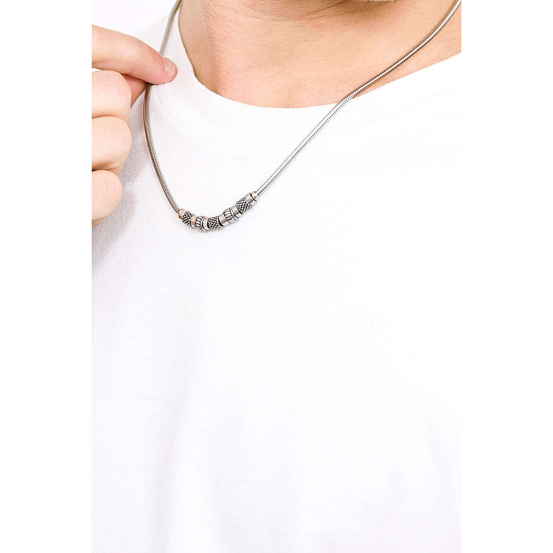 Luca Barra necklaces man CL229 wearing