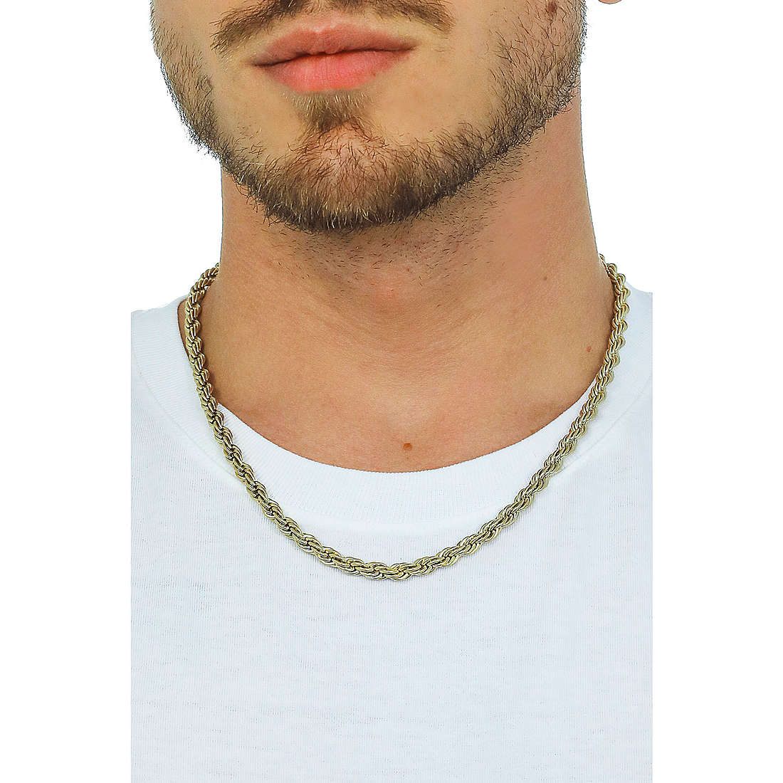 Luca Barra necklaces man CL247 wearing