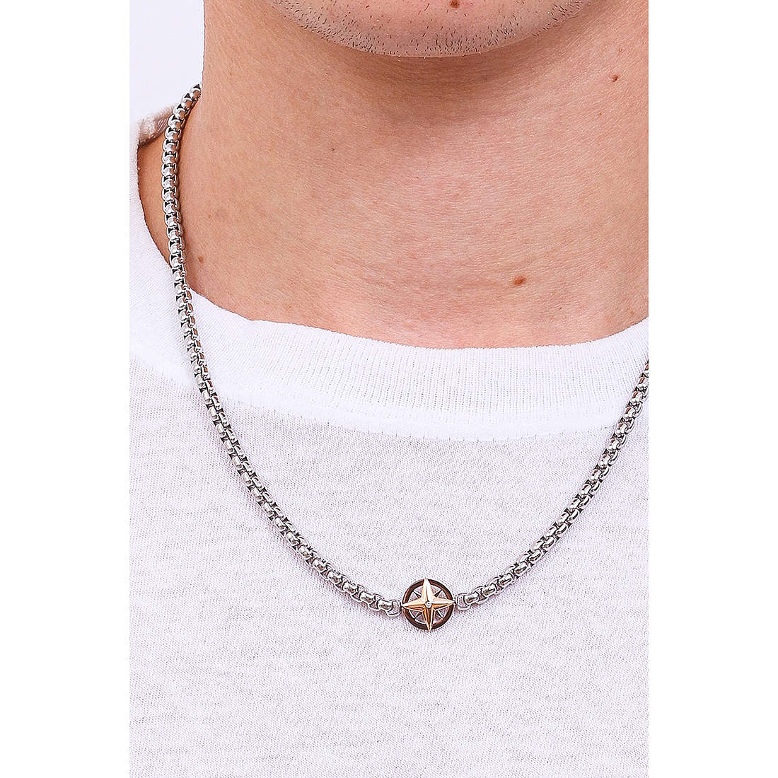 Luca Barra necklaces man CL248 wearing
