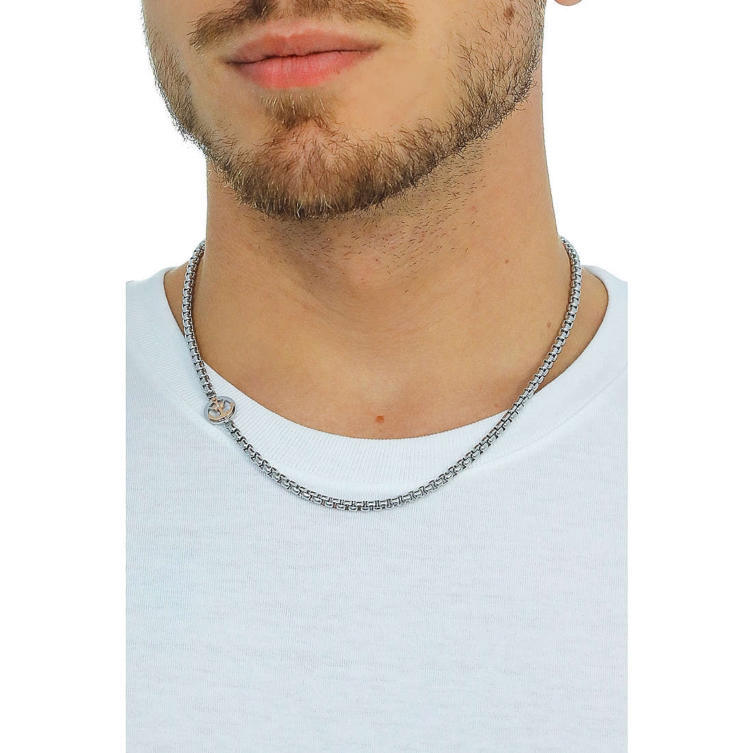Luca Barra necklaces man CL249 wearing