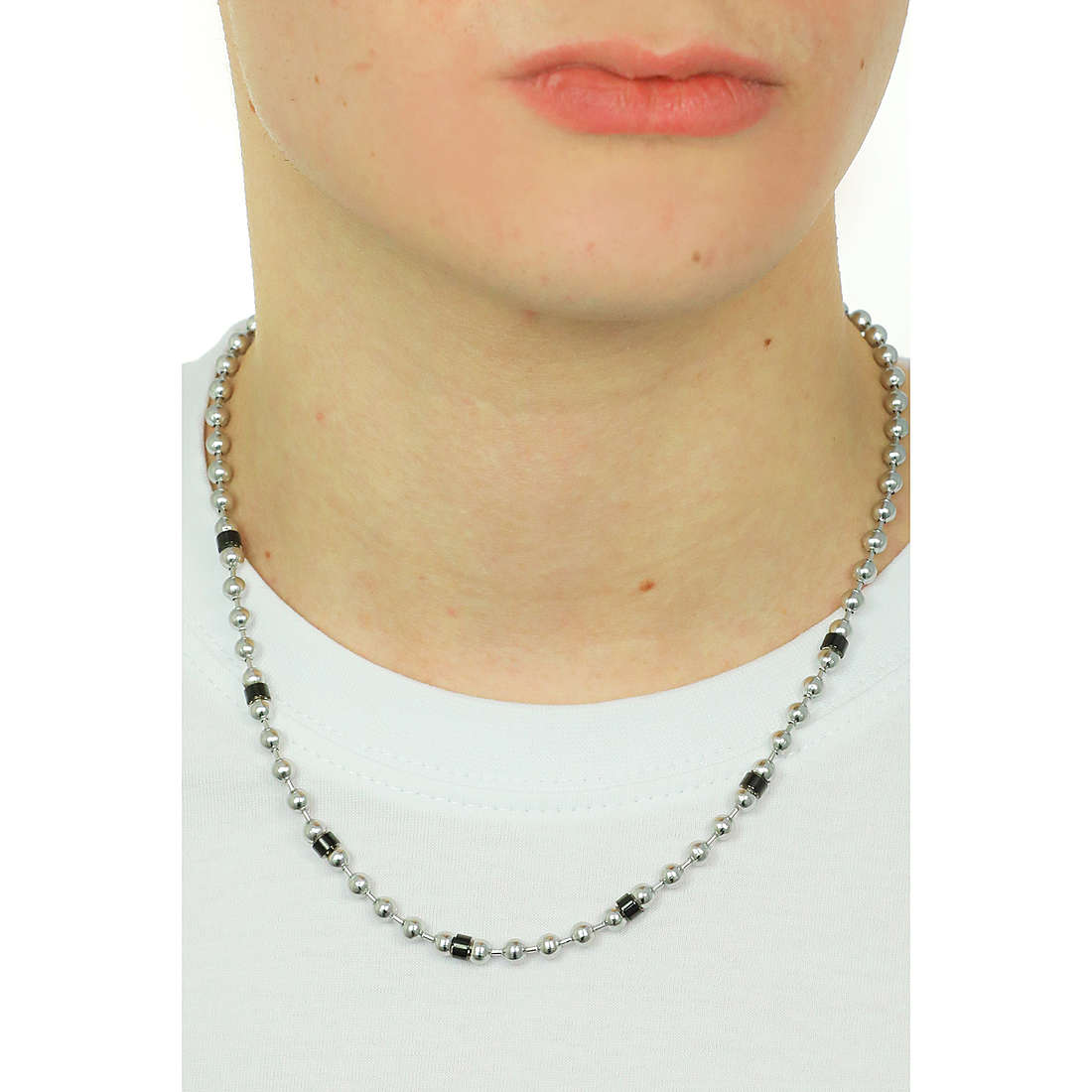 Luca Barra necklaces man CL261 wearing