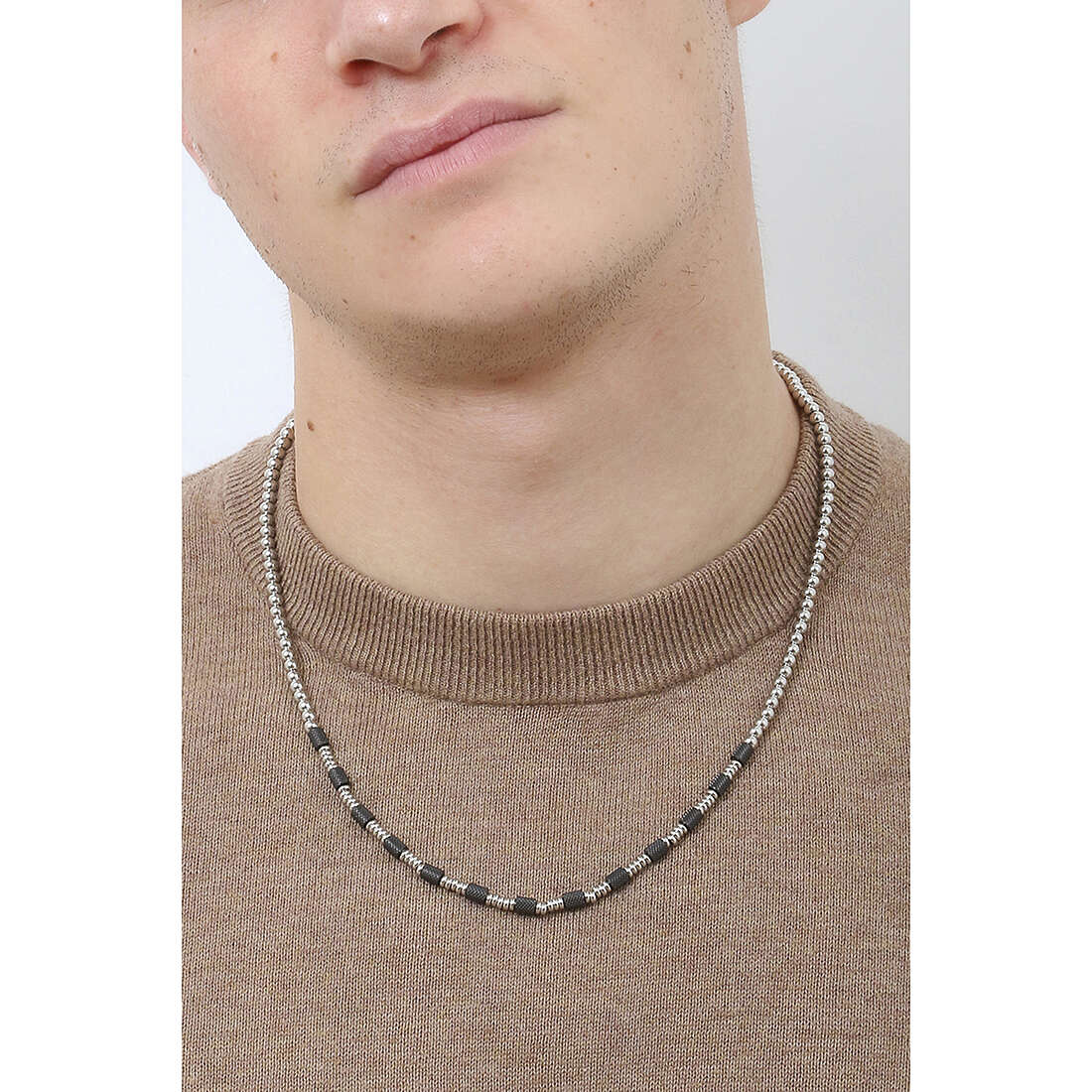 Luca Barra necklaces man CL314 wearing