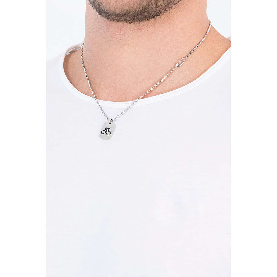 Luca Barra necklaces man LBCA418 wearing