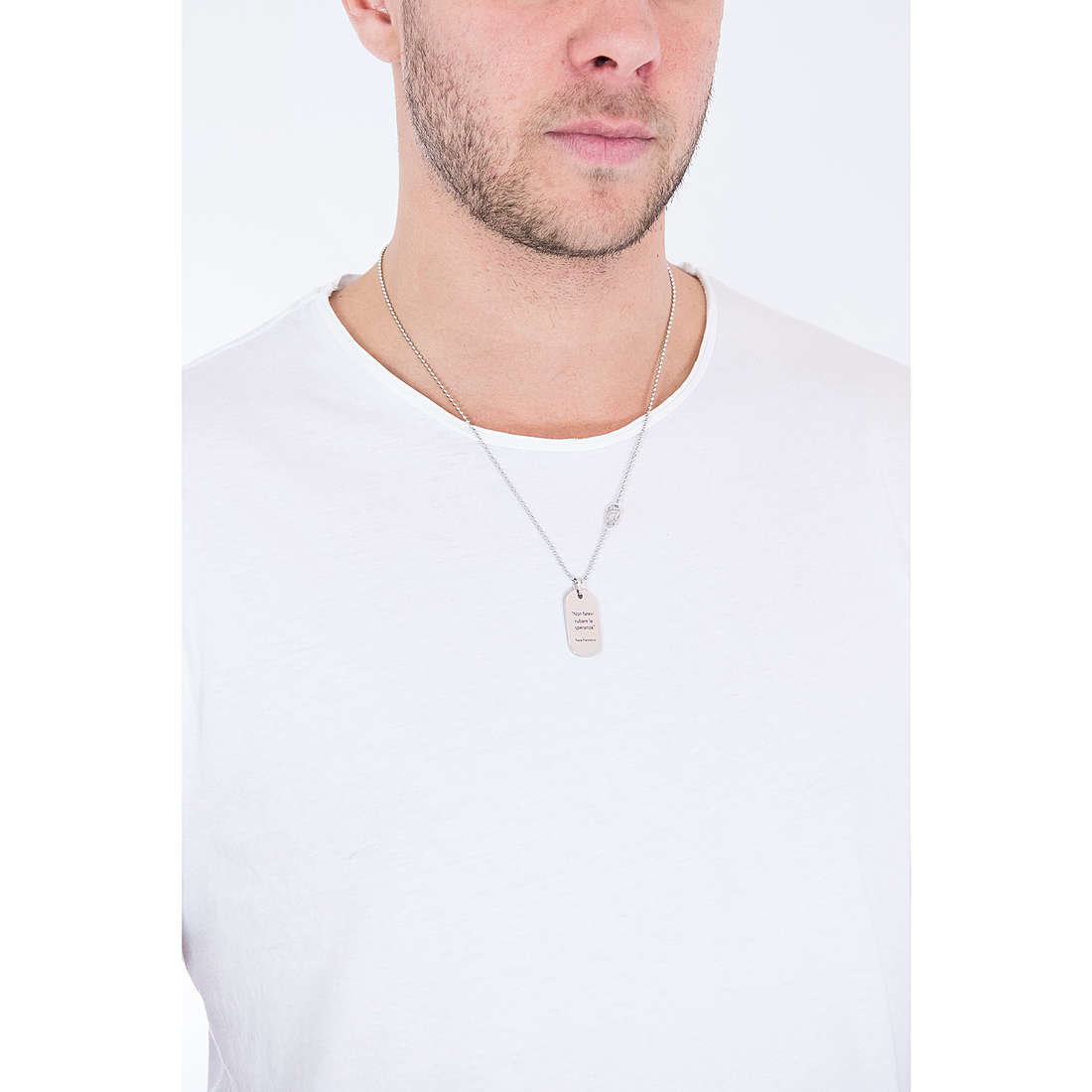 Luca Barra necklaces man LBCA420 wearing