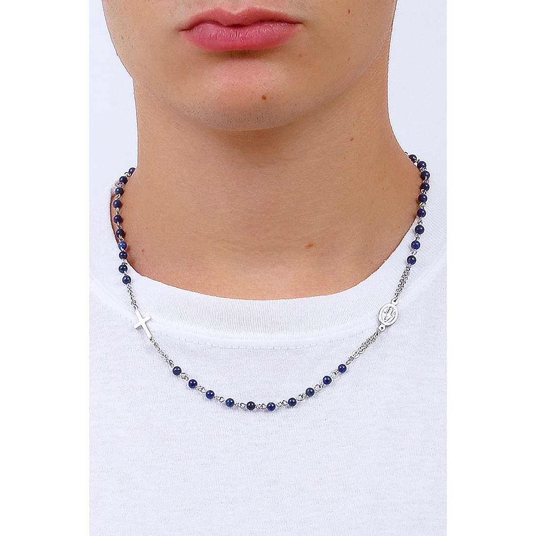 Luca Barra necklaces Religion Soul man LBCL215 wearing